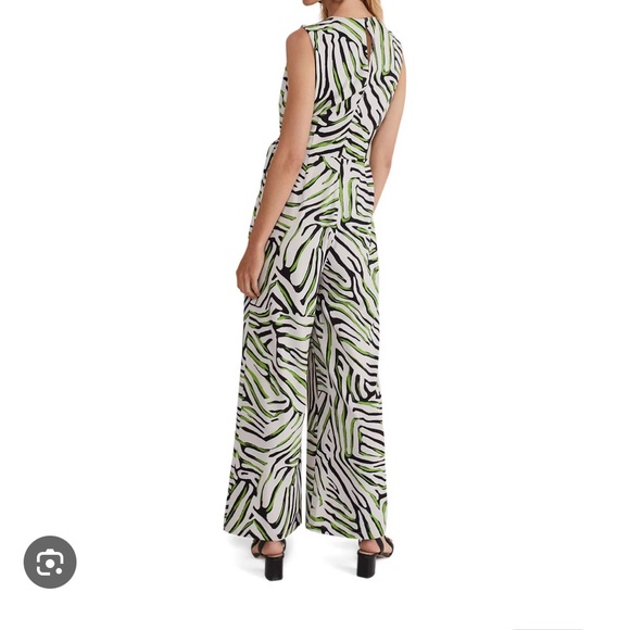 Tamsin Zebra Print Wide Leg Jumpsuit - Picture 3 of 8